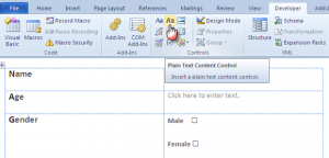 Make A Fillable Form In Word 2010 & Collect Data The Easy Way image word forms04 Make A Fillable Form In Word 2010 & Collect Data The Easy Way